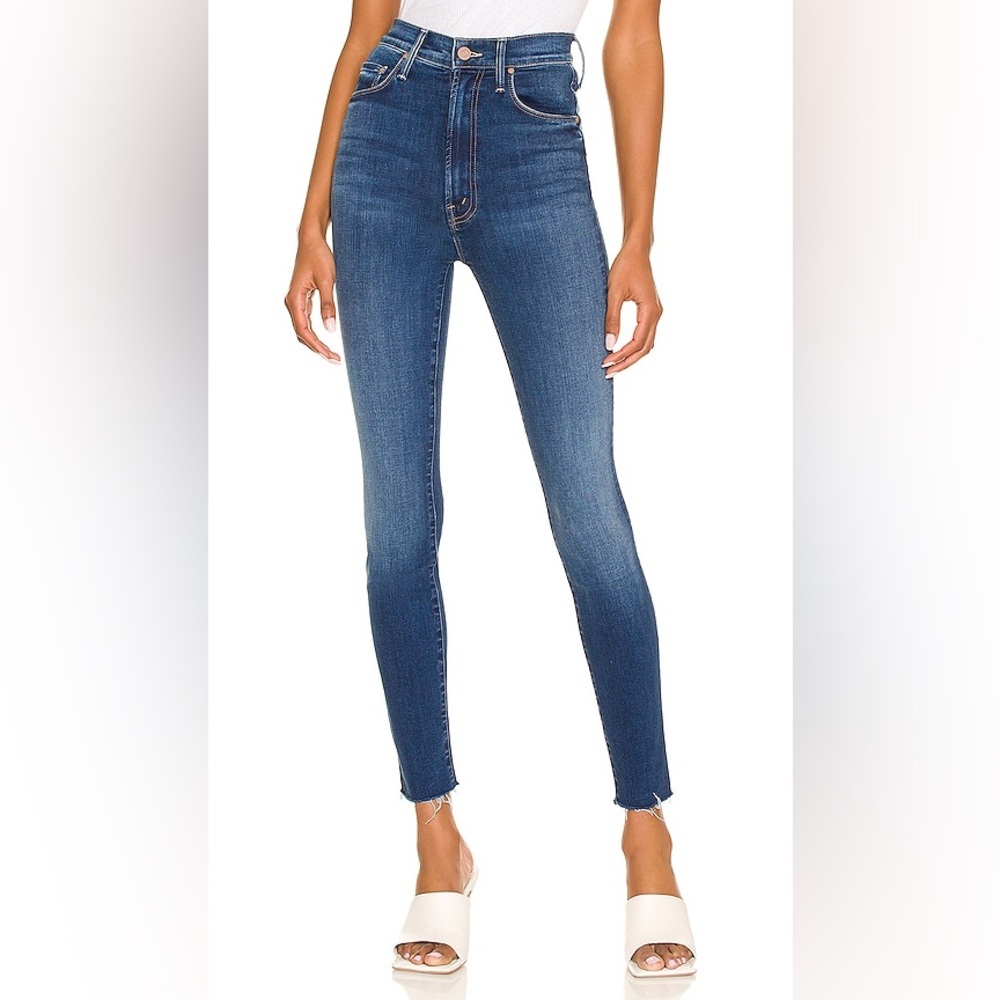 Mother Jeans | Mother Rail High Waisted Frayed Jeans | Color: Blue | Size: 27